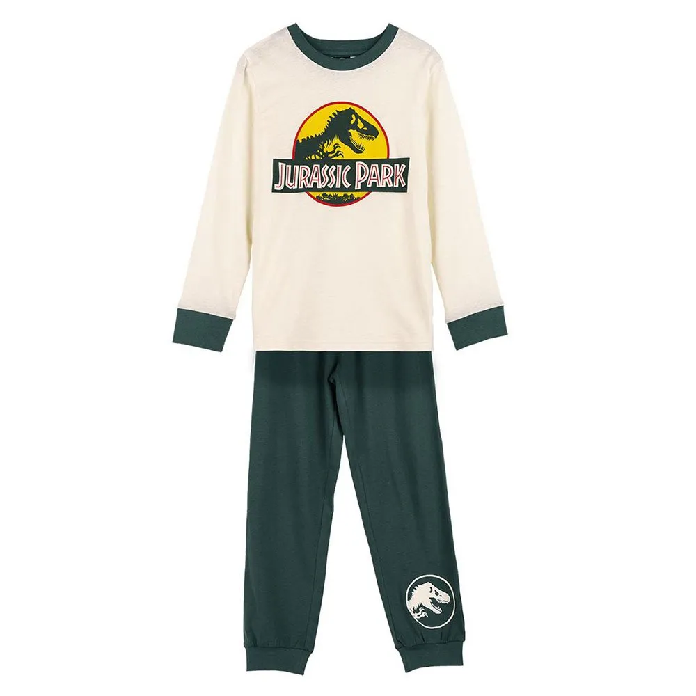 Cerda Group Jurassic Park Langarm-pyjama, White / green, 5Y