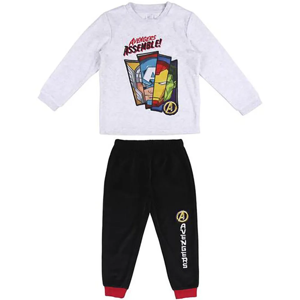 Cerda Group Lange Avengers Samt Pyjamas, Grey, 6Y