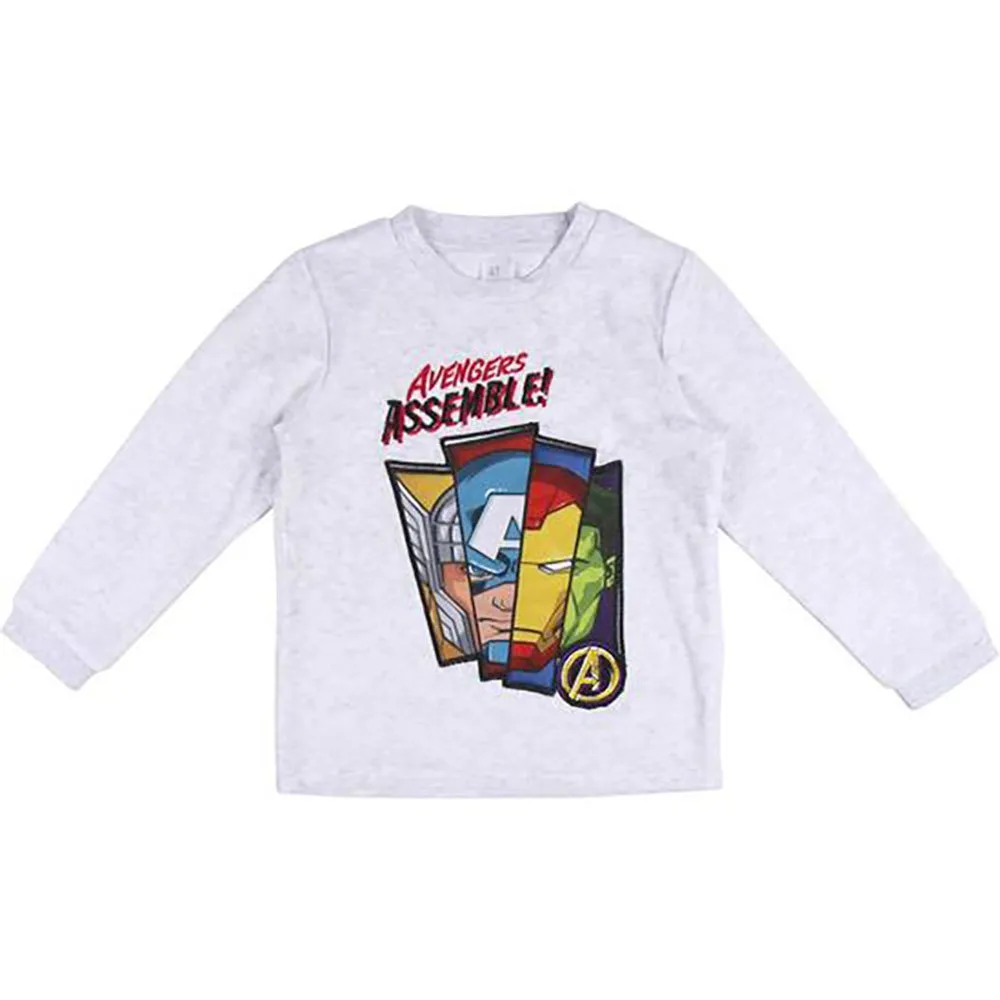 Cerda Group Lange Avengers Samt Pyjamas, Grey, 6Y