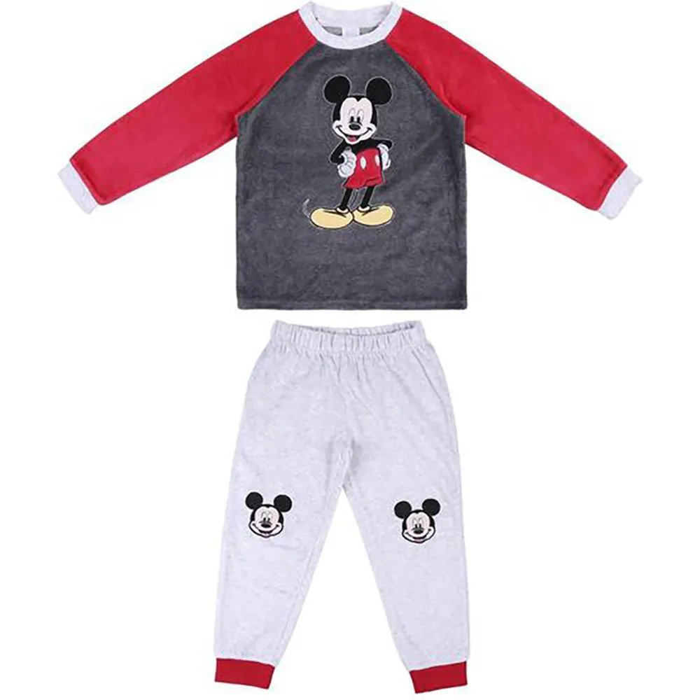 Cerda Group Langer Velor Mickey Pyjama, Grey, 5Y Cerda Group Langer Velor Mickey Pyjama, Grey, 5Y
