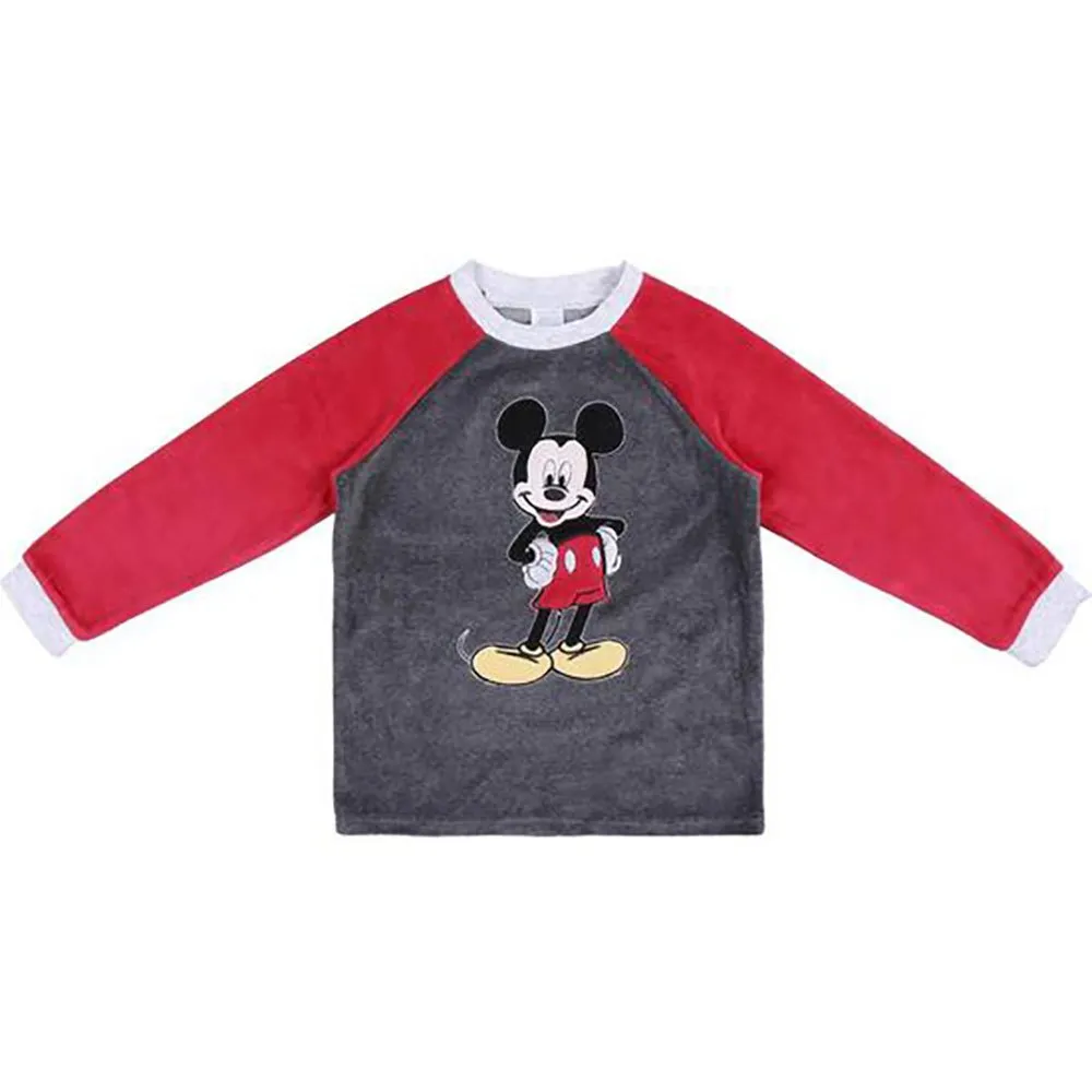 Cerda Group Langer Velor Mickey Pyjama, Grey, 5Y Cerda Group Langer Velor Mickey Pyjama, Grey, 5Y