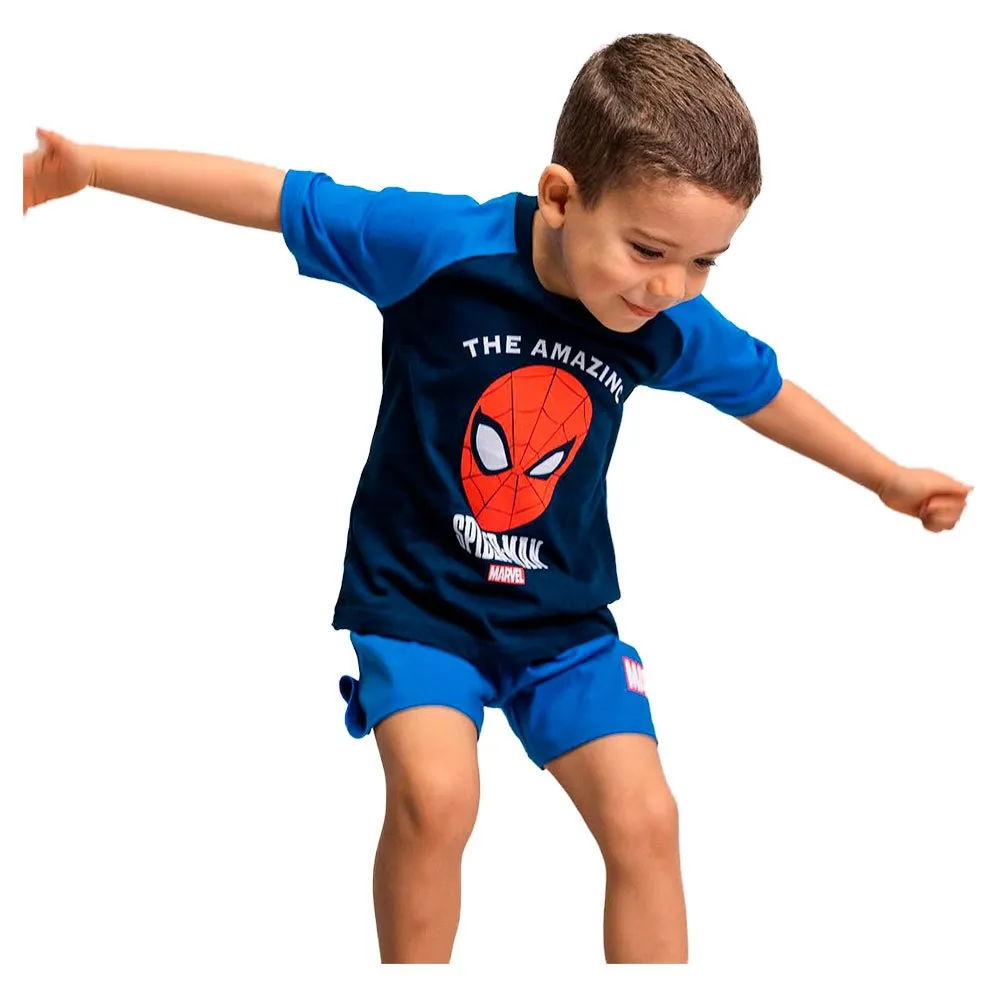Cerda Group Spiderman Kurzarm-pyjama, Blue / black, 3Y