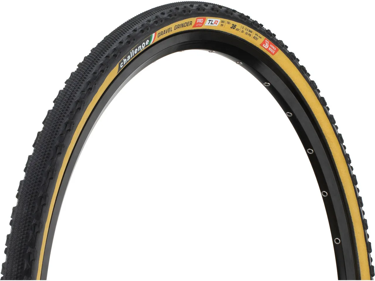 Challenge Gravel Grinder Pro Handmade TLR 28" Faltreifen, Schwarz-braun, 36-622 (700 x 36C) Challenge Gravel Grinder Pro Handmade TLR 28" Faltreifen, Schwarz-braun, 36-622 (700 x 36C)