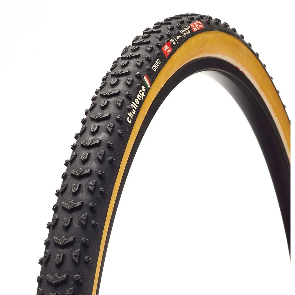 Challenge Grifo Pro Tubular 700c X 33 Steifer Gravelreifen, Black / brown, 700C x 33 Challenge Grifo Pro Tubular 700c X 33 Steifer Gravelreifen, Black / brown, 700C x 33