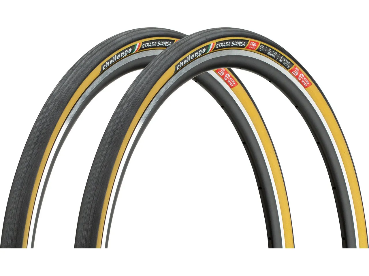Challenge Strada Bianca Pro 28" Faltreifen 2er-Set, Schwarz/braun, 30-622 (700 x 30C) Challenge Strada Bianca Pro 28" Faltreifen 2er-Set, Schwarz/braun, 30-622 (700 x 30C)