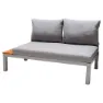 Chillvert Aluminium Bergamo Fsc Eukalyptus Garten-sofa 138.20x76.6x73 Cm, Grey, One Size