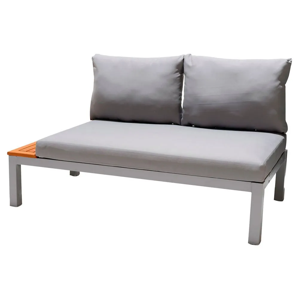 Chillvert Aluminium Bergamo Fsc Eukalyptus Garten-sofa 138.20x76.6x73 Cm, Grey, One Size Chillvert Aluminium Bergamo Fsc Eukalyptus Garten-sofa 138.20x76.6x73 Cm, Grey, One Size