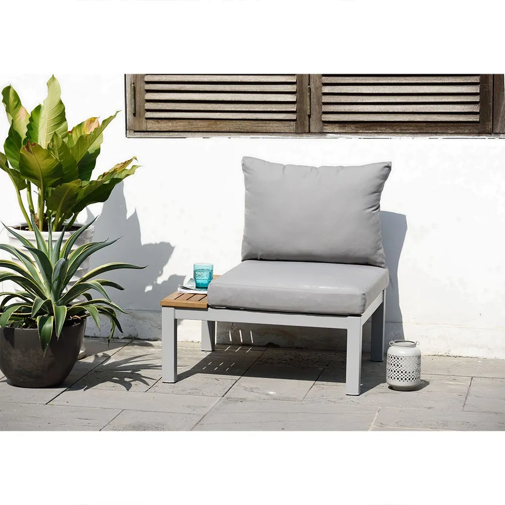 Chillvert Aluminium Bergamo Fsc Eukalyptus Garten-sofa 78.20x76.6x730 Cm, Grey, One Size Chillvert Aluminium Bergamo Fsc Eukalyptus Garten-sofa 78.20x76.6x730 Cm, Grey, One Size