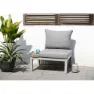 Chillvert Aluminium Bergamo Fsc Eukalyptus Garten-sofa 78.20x76.6x730 Cm, Grey, One Size