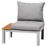 Chillvert Aluminium Bergamo Fsc Eukalyptus Garten-sofa 78.20x76.6x730 Cm, Grey, One Size