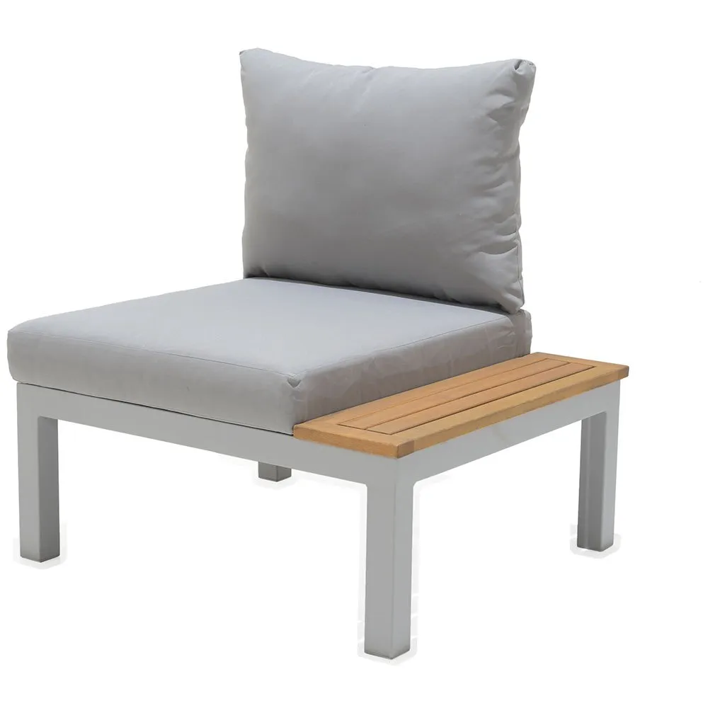 Chillvert Aluminium Bergamo Fsc Eukalyptus Garten-sofa 78.20x76.6x730 Cm, Grey, One Size Chillvert Aluminium Bergamo Fsc Eukalyptus Garten-sofa 78.20x76.6x730 Cm, Grey, One Size