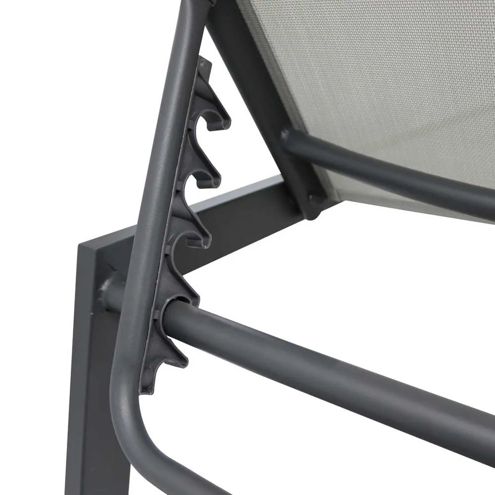 Chillvert Aluminium Pisa Sonnenliege 203x64x43 Cm, Anthracite / ecrú, One Size Chillvert Aluminium Pisa Sonnenliege 203x64x43 Cm, Anthracite / ecrú, One Size