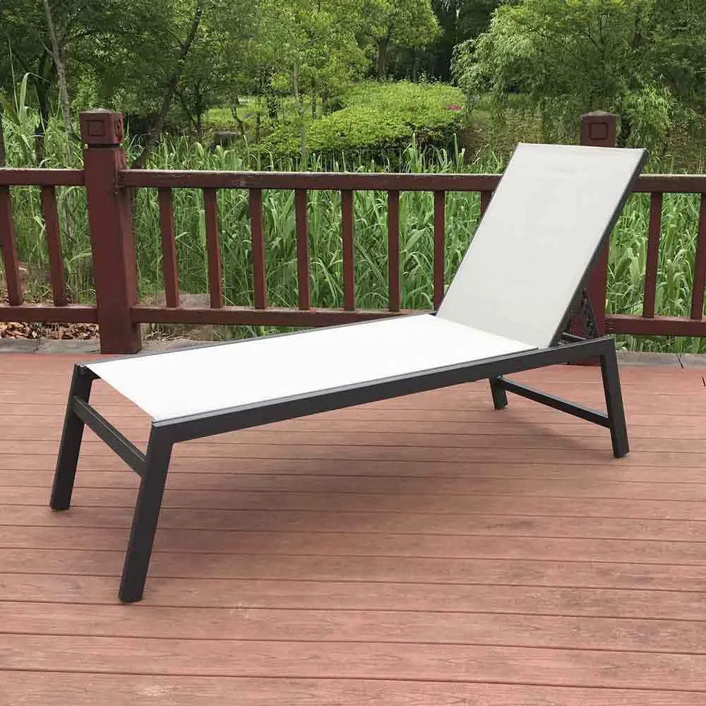 Chillvert Aluminium Pisa Sonnenliege 203x64x43 Cm, Anthracite / ecrú, One Size Chillvert Aluminium Pisa Sonnenliege 203x64x43 Cm, Anthracite / ecrú, One Size