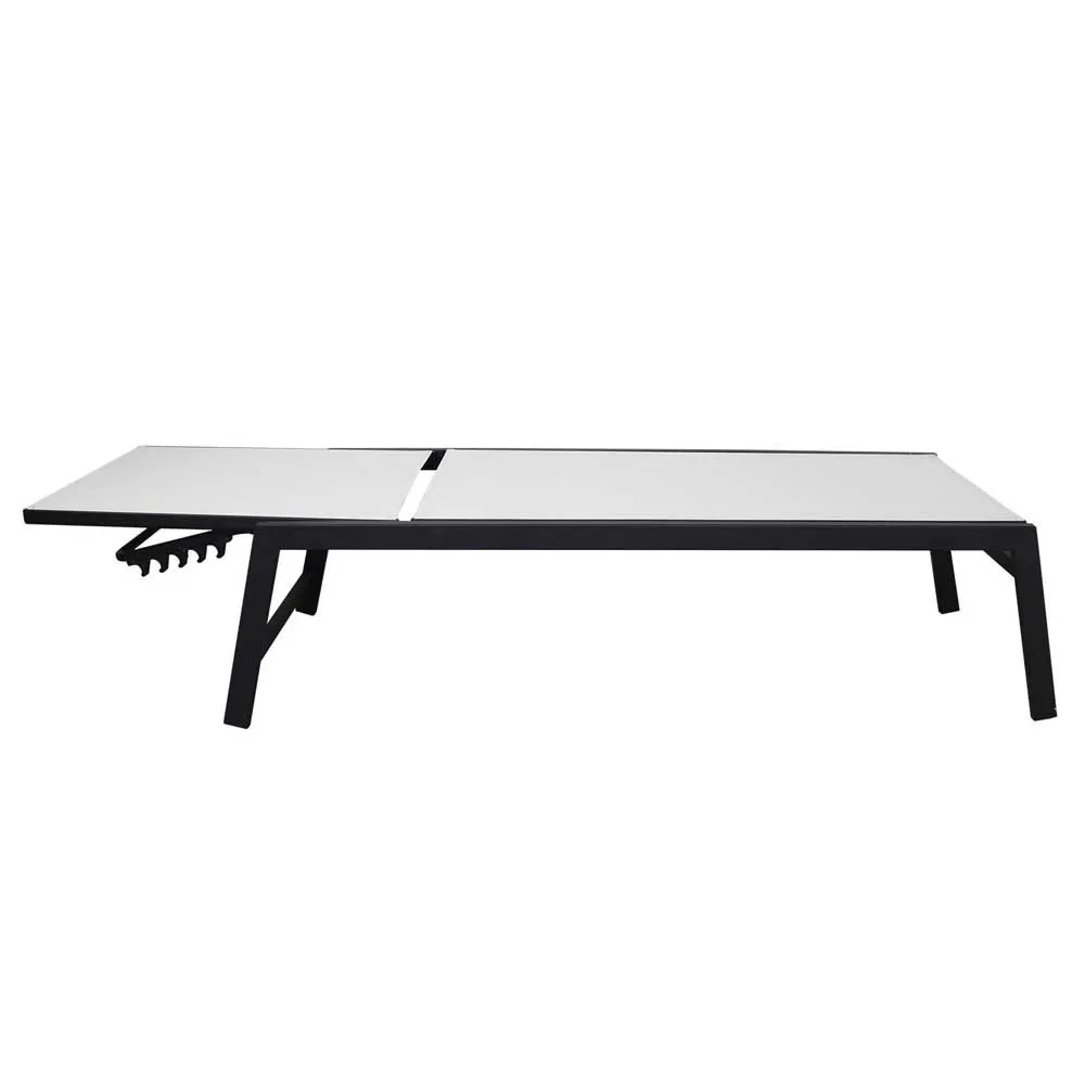 Chillvert Aluminium Pisa Sonnenliege 203x64x43 Cm, Anthracite / ecrú, One Size Chillvert Aluminium Pisa Sonnenliege 203x64x43 Cm, Anthracite / ecrú, One Size