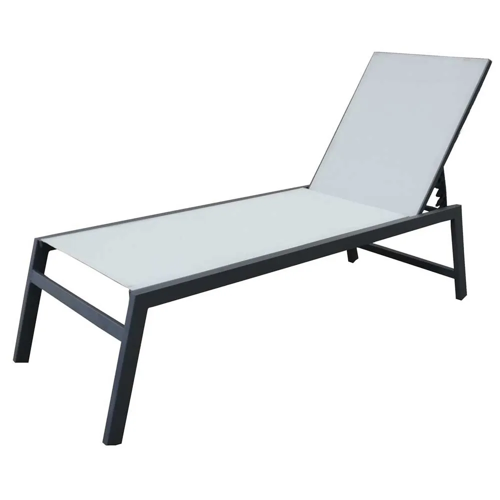 Chillvert Aluminium Pisa Sonnenliege 203x64x43 Cm, Anthracite / ecrú, One Size Chillvert Aluminium Pisa Sonnenliege 203x64x43 Cm, Anthracite / ecrú, One Size