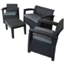Chillvert Capri Harz-gartenmöbel-set Mit Rattan-effekt, Anthracite / grey, One Size