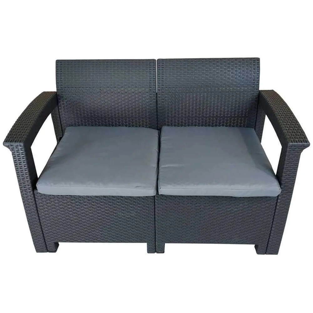 Chillvert Capri Harz-gartenmöbel-set Mit Rattan-effekt unisex, Anthracite / grey, One Size Chillvert Capri Harz-gartenmöbel-set Mit Rattan-effekt unisex, Anthracite / grey, One Size