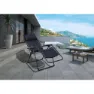 Chillvert Catania Stahl Liegestuhl 65.5x91x116 Cm unisex, Black, One Size