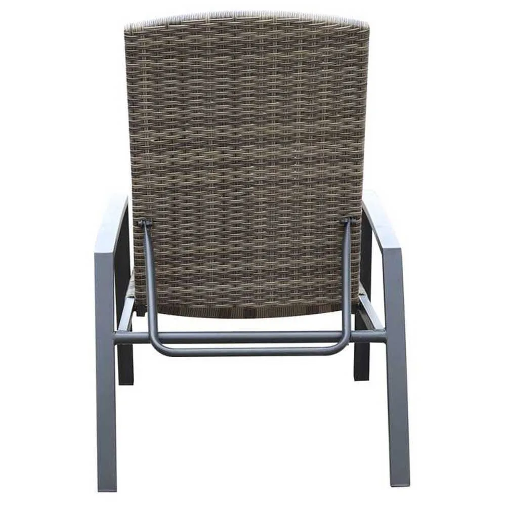 Chillvert Cozumel Stahl Liegestuhl 190x63x50 Cm Refurbished, Anthracite / brown, One Size Chillvert Cozumel Stahl Liegestuhl 190x63x50 Cm Refurbished, Anthracite / brown, One Size