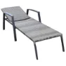 Chillvert Cozumel Stahl Liegestuhl 190x63x50 Cm Refurbished, Anthracite / brown, One Size
