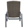 Chillvert Cozumel Stahl Liegestuhl 190x63x50 Cm Refurbished, Anthracite / brown, One Size