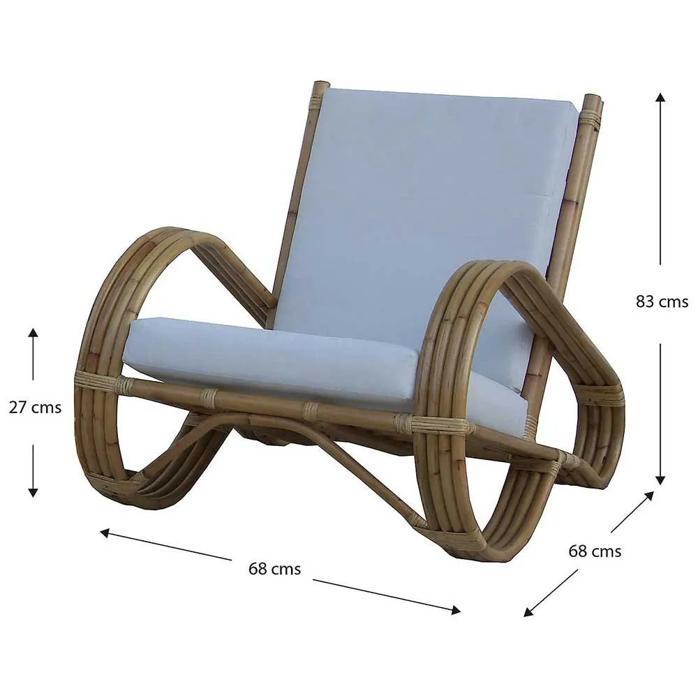 Chillvert Gartenmöbelset Parma Aus Rattan, Natural / white, One Size Chillvert Gartenmöbelset Parma Aus Rattan, Natural / white, One Size