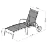 Chillvert Imperia Fsc Eukalyptus Sonnenliege 180.40x77.60x102.90 Cm, Wooden / beige, One Size