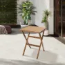 Chillvert Mailand Fsc Eukalyptus Klappbarer Quadratischer Tisch 56x56 Cm, Wooden, One Size