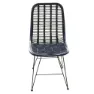 Chillvert Parma Metall-und Rattanstuhl 46x60x92 Cm, Black, One Size