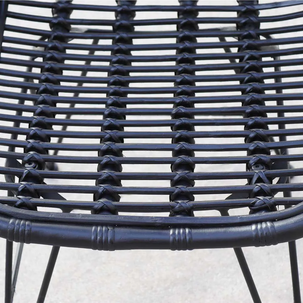 Chillvert Parma Metall-und Rattanstuhl 46x60x92 Cm, Black, One Size Chillvert Parma Metall-und Rattanstuhl 46x60x92 Cm, Black, One Size
