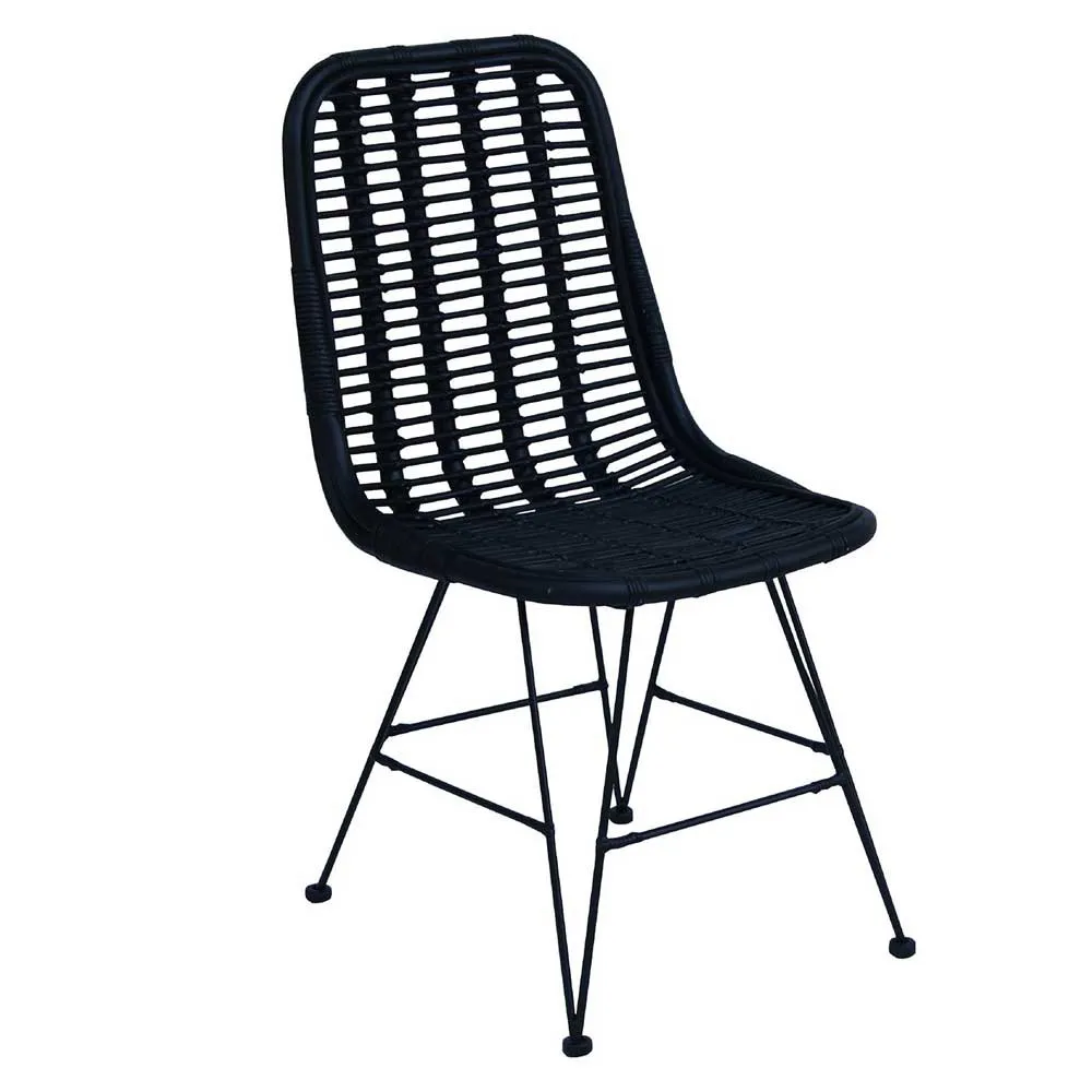 Chillvert Parma Metall-und Rattanstuhl 46x60x92 Cm, Black, One Size Chillvert Parma Metall-und Rattanstuhl 46x60x92 Cm, Black, One Size