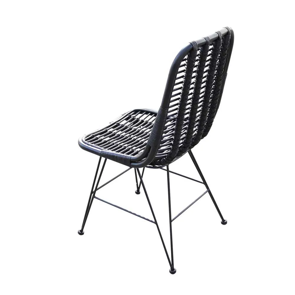 Chillvert Parma Metall-und Rattanstuhl 46x60x92 Cm, Black, One Size Chillvert Parma Metall-und Rattanstuhl 46x60x92 Cm, Black, One Size