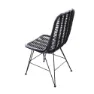 Chillvert Parma Metall-und Rattanstuhl 46x60x92 Cm, Black, One Size