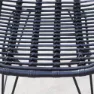 Chillvert Parma Metall-und Rattanstuhl 46x60x92 Cm, Black, One Size