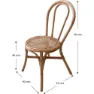 Chillvert Parma Rattan Gartenstuhl 42x52x90 Cm, Natural, 42 x 52 x 90cm