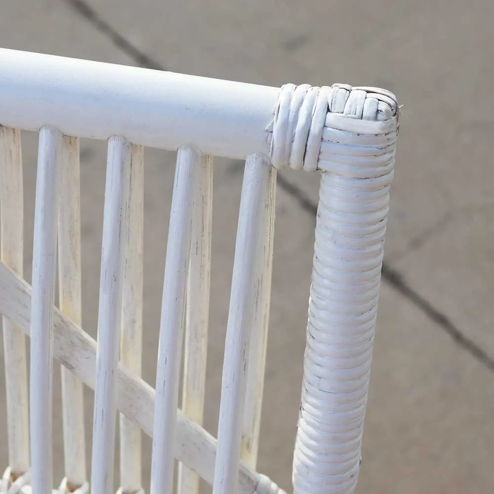 Chillvert Parma Rattan Sonnenliege 61x94x85 Cm, White, One Size Chillvert Parma Rattan Sonnenliege 61x94x85 Cm, White, One Size