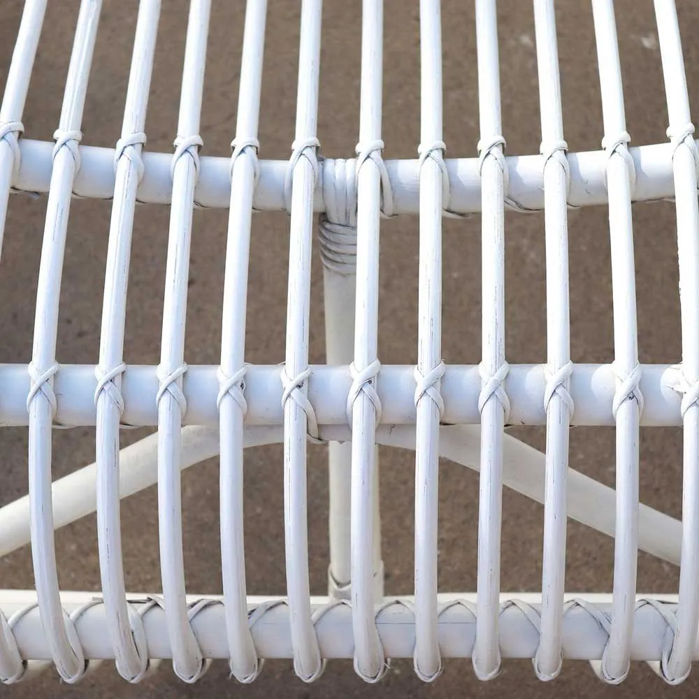 Chillvert Parma Rattan Sonnenliege 61x94x85 Cm, White, One Size Chillvert Parma Rattan Sonnenliege 61x94x85 Cm, White, One Size