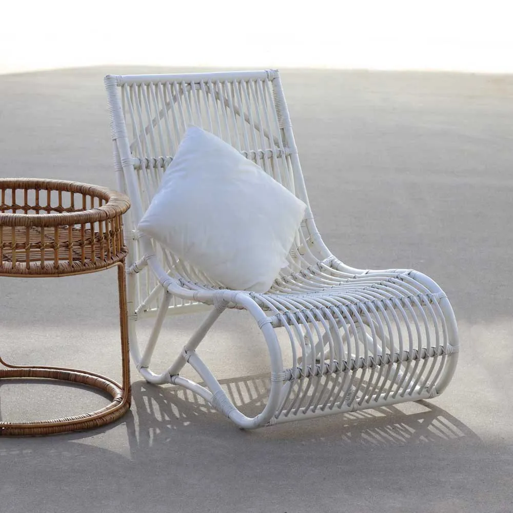 Chillvert Parma Rattan Sonnenliege 61x94x85 Cm, White, One Size Chillvert Parma Rattan Sonnenliege 61x94x85 Cm, White, One Size