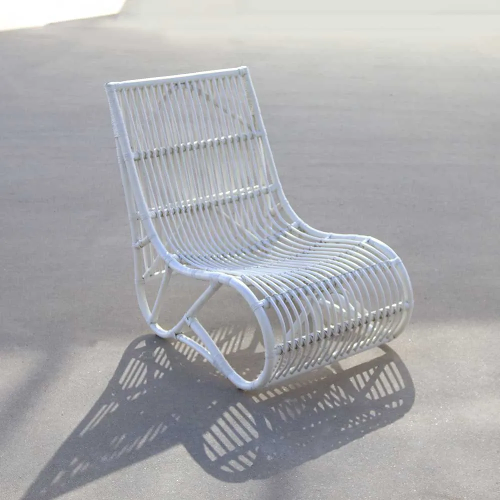 Chillvert Parma Rattan Sonnenliege 61x94x85 Cm, White, One Size Chillvert Parma Rattan Sonnenliege 61x94x85 Cm, White, One Size