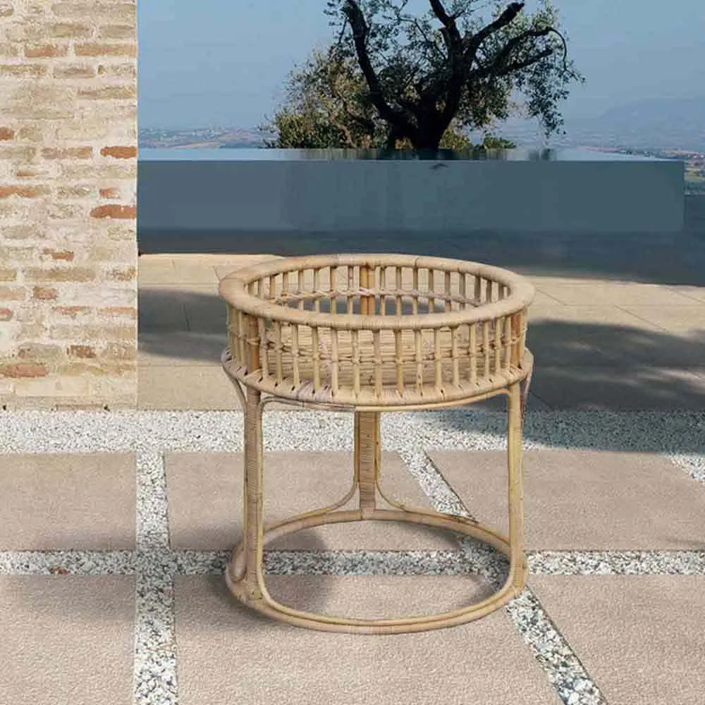 Chillvert Parma Runder Tisch Aus Rattan 57 Cm, Wooden, One Size Chillvert Parma Runder Tisch Aus Rattan 57 Cm, Wooden, One Size
