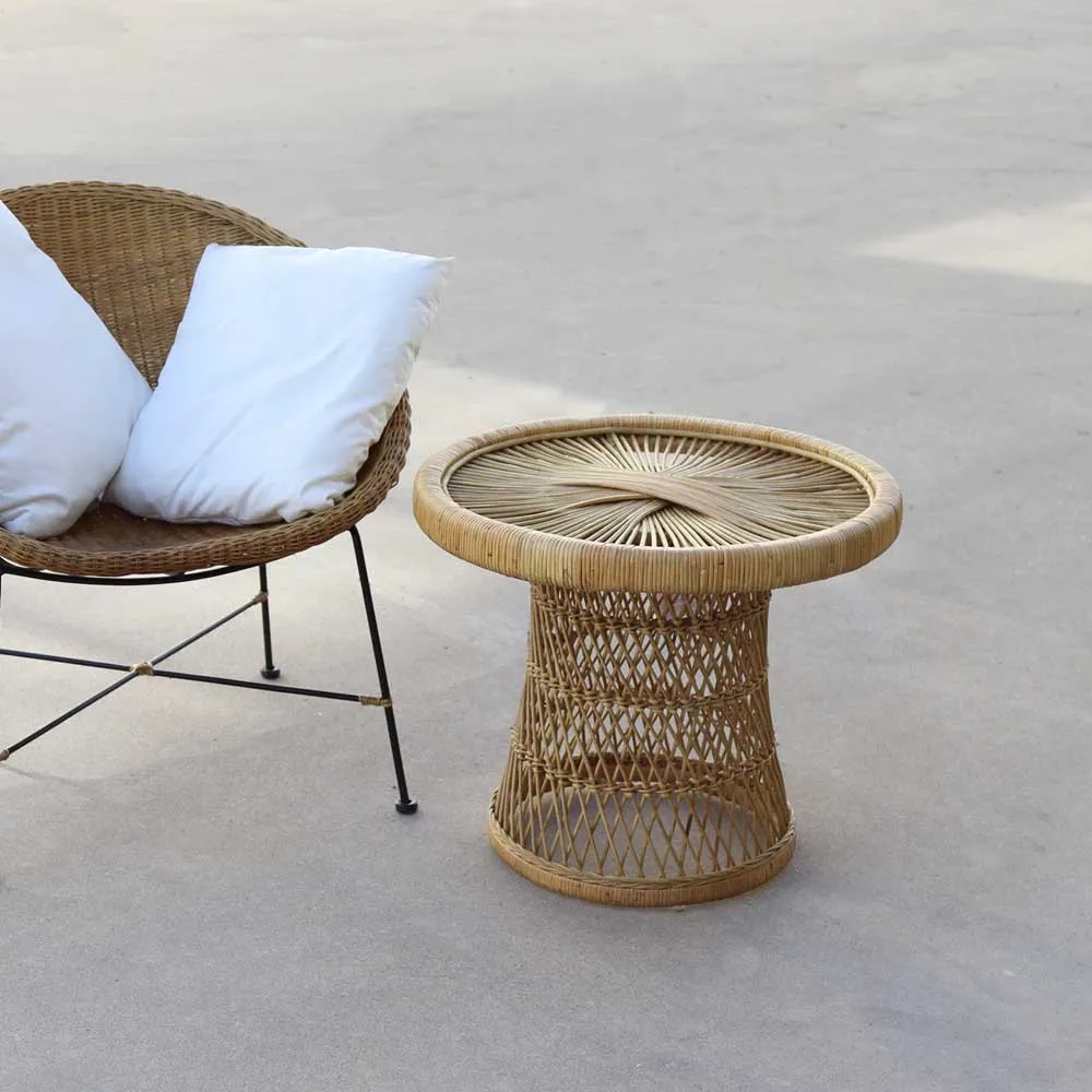 Chillvert Parma Runder Tisch Aus Rattan 60 Cm, Wooden, One Size Chillvert Parma Runder Tisch Aus Rattan 60 Cm, Wooden, One Size