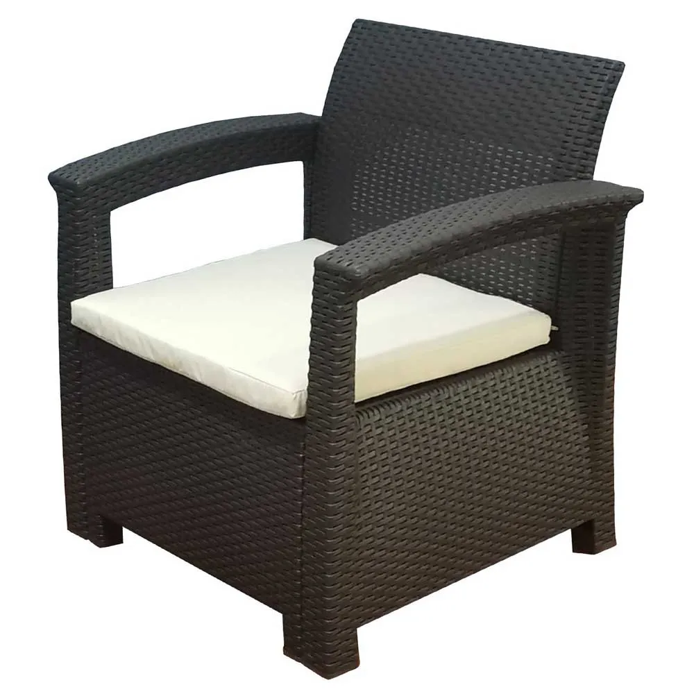 Chillvert Perugia Harz-gartenmöbel-set Mit Rattan-effekt, Chocolate / beige, One Size