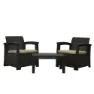 Chillvert Perugia Harz-gartenmöbel-set Mit Rattan-effekt unisex, Chocolate / beige, One Size
