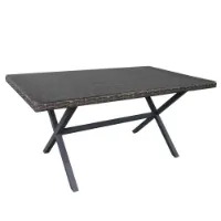 Chillvert Stahl Varenna Rechteckiger Tisch Aus Glas Und Synthetischem Rattan 160x90x73 Cm Chillvert Stahl Varenna Rechteckiger Tisch Aus Glas Und Synthetischem Rattan 160x90x73 Cm