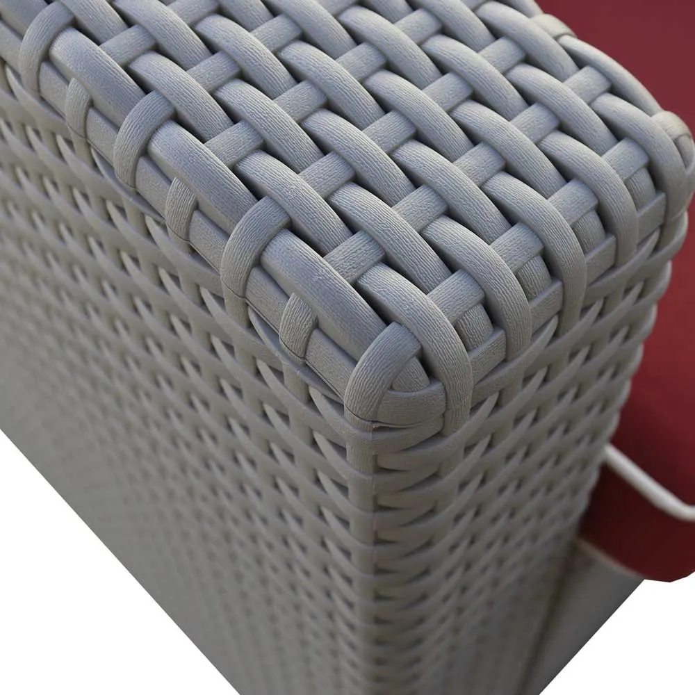 Chillvert Treviso Harz-gartenmöbel-set Mit Rattan-effekt unisex, Grey / terracotta, One Size Chillvert Treviso Harz-gartenmöbel-set Mit Rattan-effekt unisex, Grey / terracotta, One Size