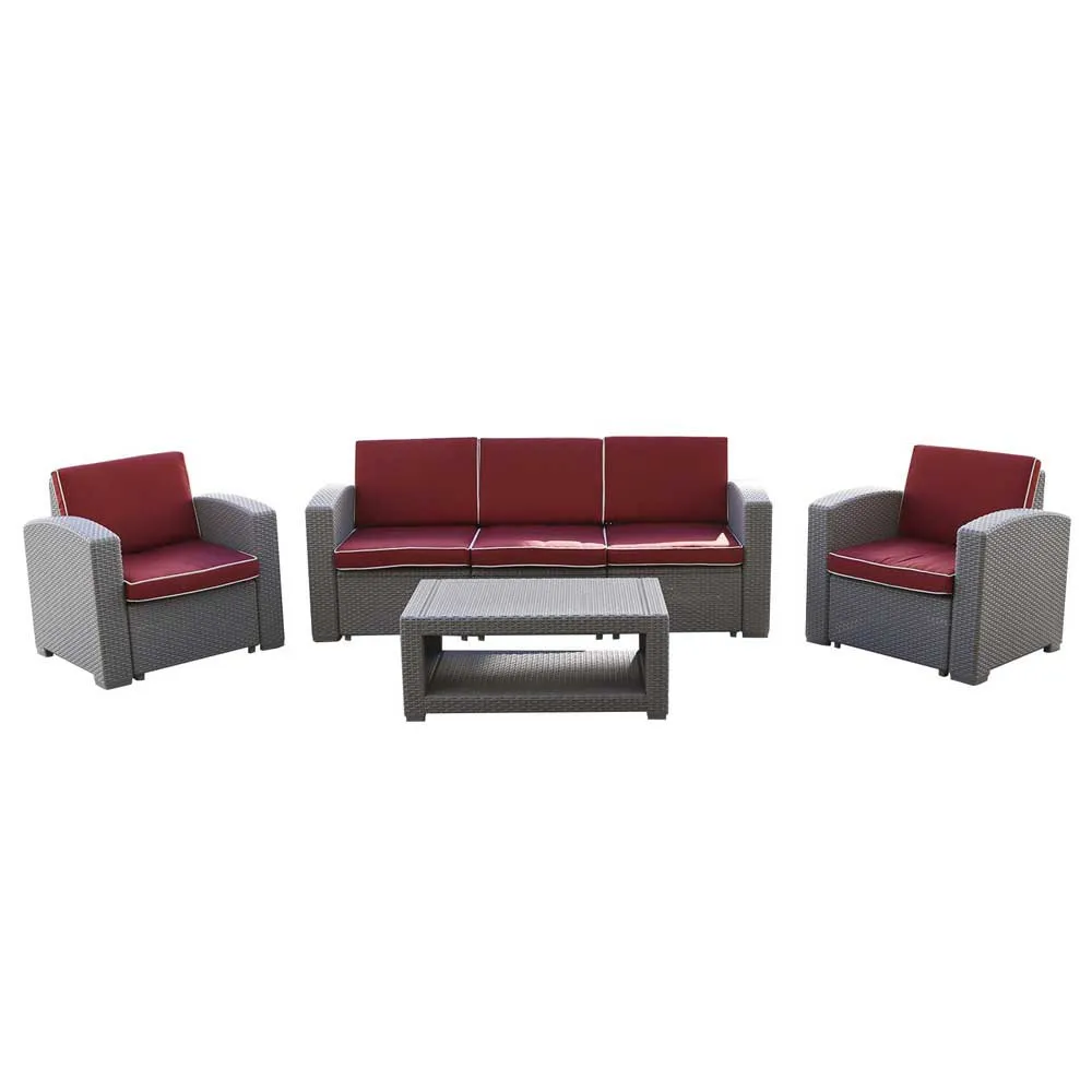 Chillvert Treviso Harz-gartenmöbel-set Mit Rattan-effekt unisex, Grey / terracotta, One Size Chillvert Treviso Harz-gartenmöbel-set Mit Rattan-effekt unisex, Grey / terracotta, One Size