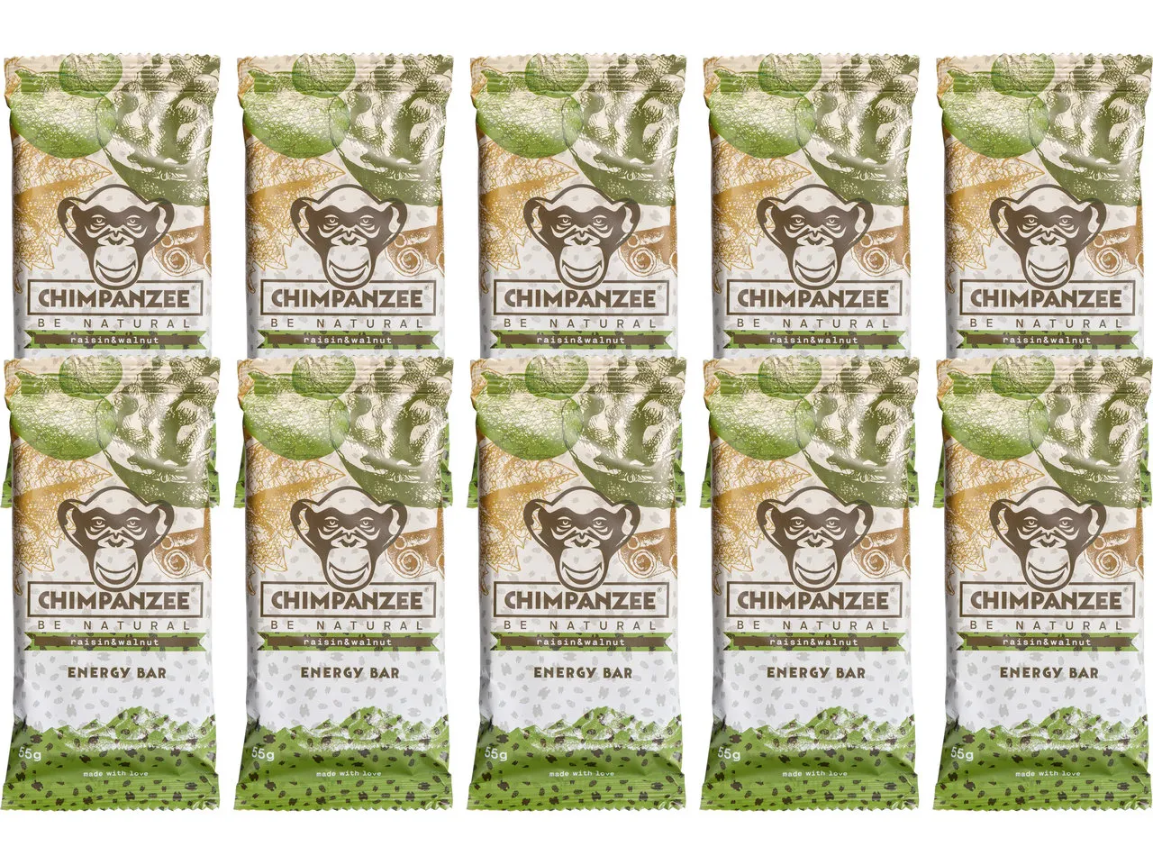 Chimpanzee Energy Bar Riegel - 10 Stück, 550g Chimpanzee Energy Bar Riegel - 10 Stück, 550g