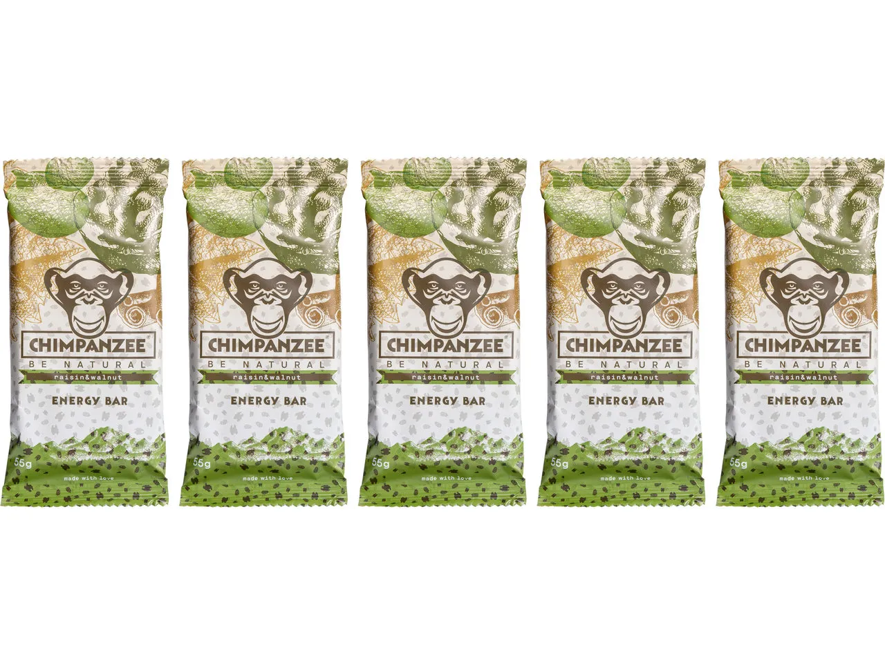 Chimpanzee Energy Bar Riegel - 5 Stück, 275g Chimpanzee Energy Bar Riegel - 5 Stück, 275g