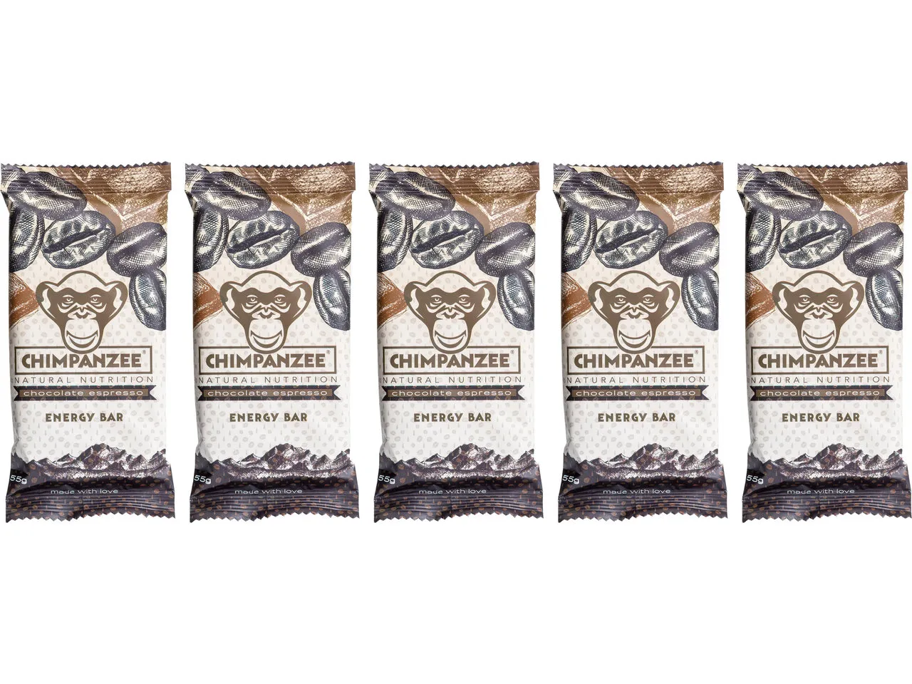 Chimpanzee Energy Bar Riegel - 5 Stück, 275g Chimpanzee Energy Bar Riegel - 5 Stück, 275g