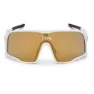 CHPO Prima Due Polarisierte Sonnenbrille, White, Gold Mirror Polarized/CAT3